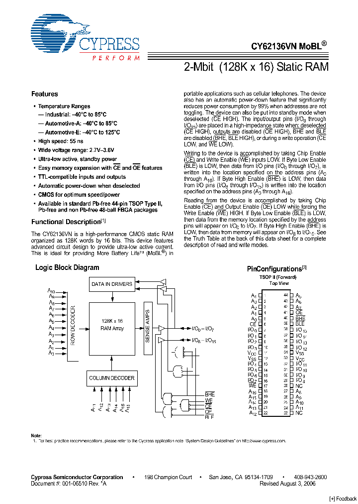 CY62136VNLL-70BAXA_4199502.PDF Datasheet