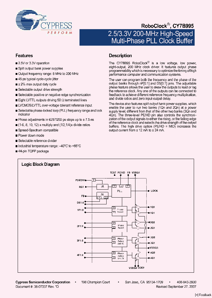 CY7B995AXC_4341035.PDF Datasheet