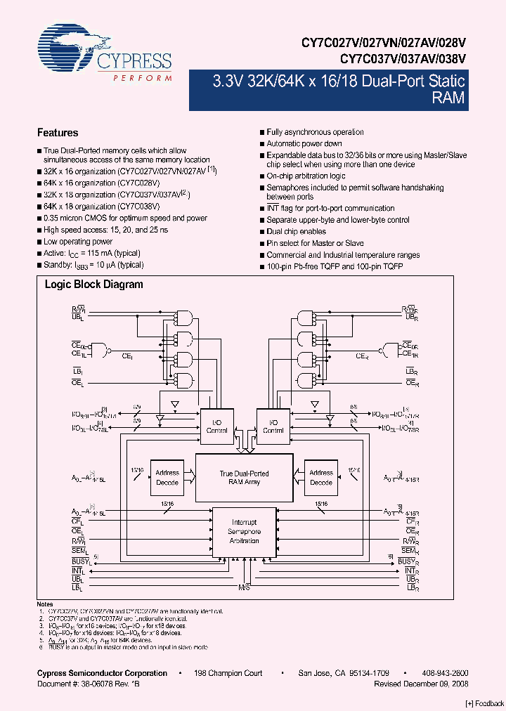 CY7C027VN-15AXC_4517624.PDF Datasheet