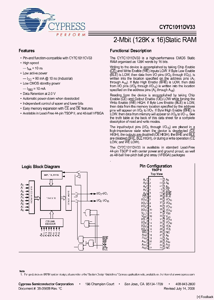 CY7C1011DV33_4272230.PDF Datasheet