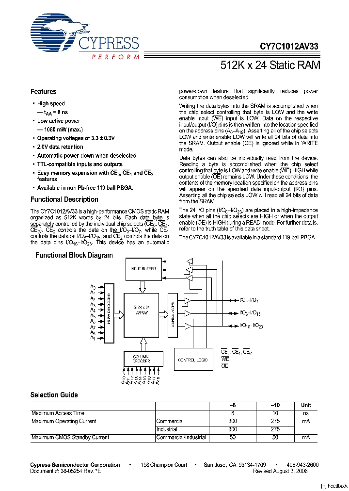 CY7C1012AV3306_4274029.PDF Datasheet