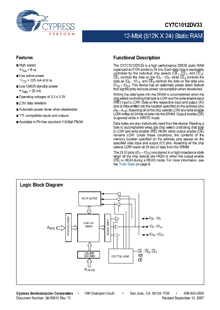 CY7C1012DV3307_4204643.PDF Datasheet