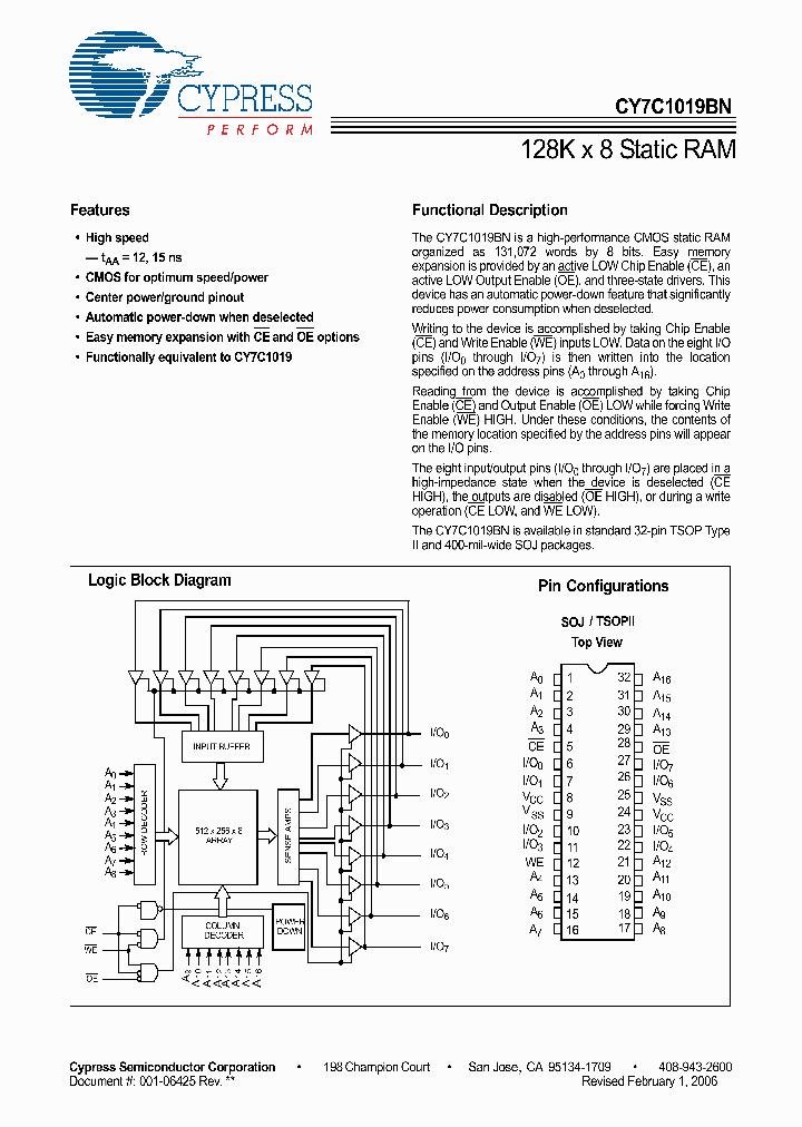 CY7C1019BN-12ZC_4776223.PDF Datasheet