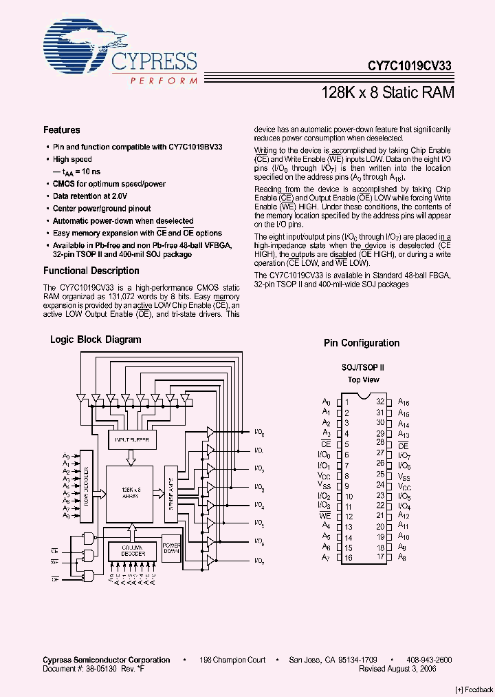 CY7C1019CV33-10VC_4719545.PDF Datasheet
