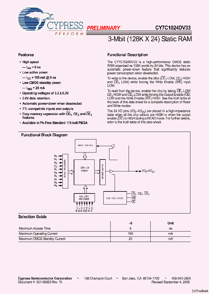 CY7C1024DV33-8BGXC_4341201.PDF Datasheet