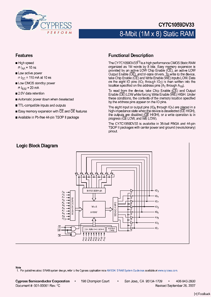 CY7C1059DV3307_4776331.PDF Datasheet