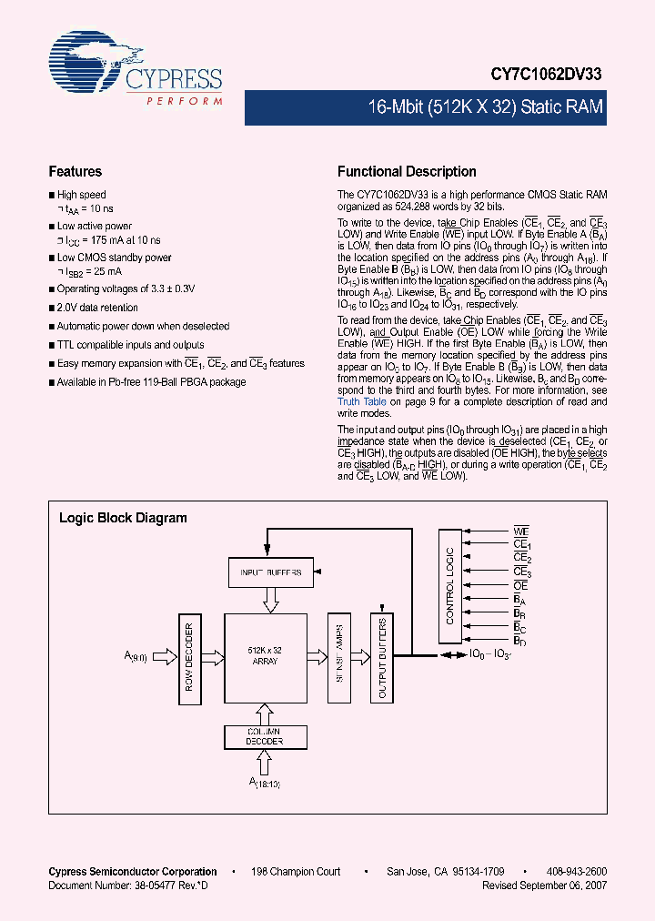 CY7C1062DV3307_4204644.PDF Datasheet