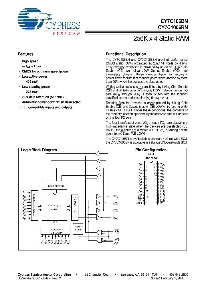 CY7C106BN06_4599688.PDF Datasheet