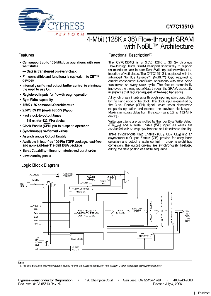 CY7C1351G-100AXC_4257502.PDF Datasheet