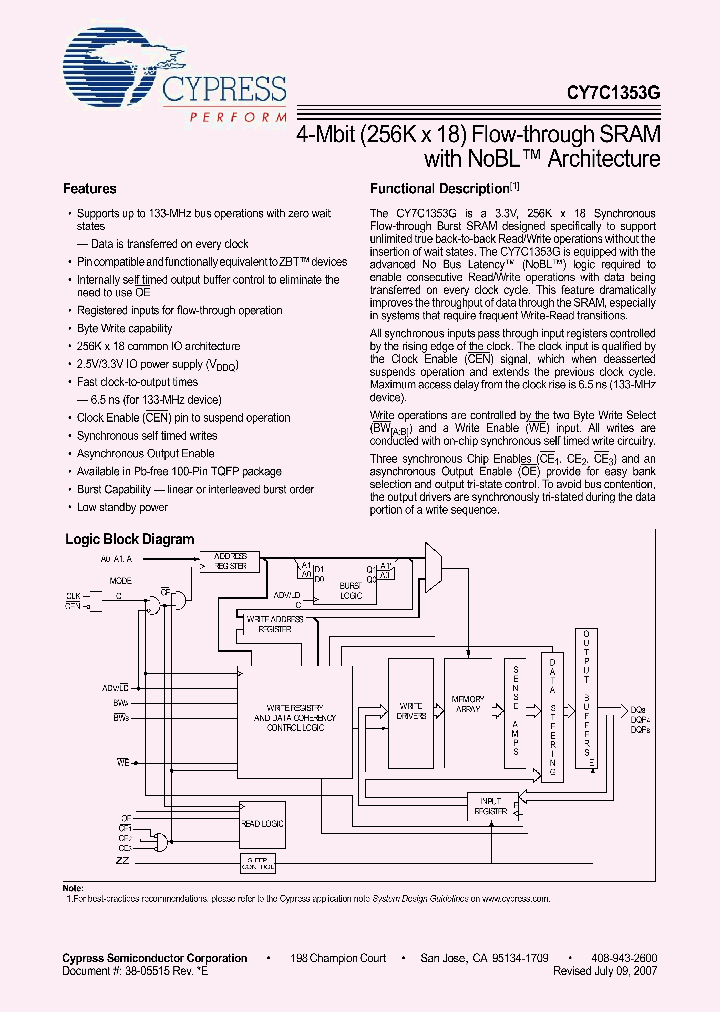 CY7C1353G_4872032.PDF Datasheet