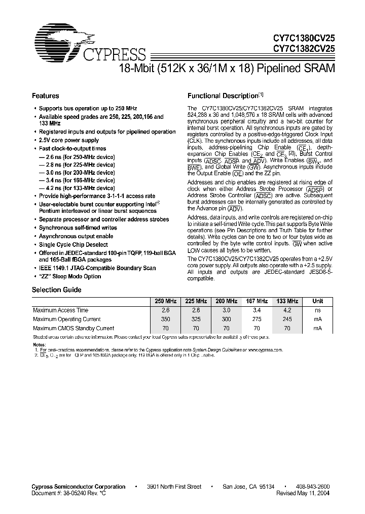 CY7C1380CV25-133AC_4450969.PDF Datasheet