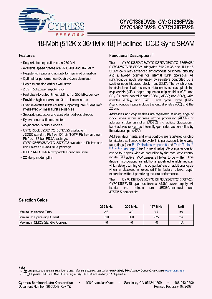 CY7C1386DV25_4900937.PDF Datasheet