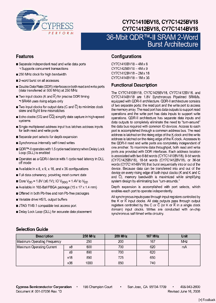 CY7C1412BV18-250BZXC_4487497.PDF Datasheet