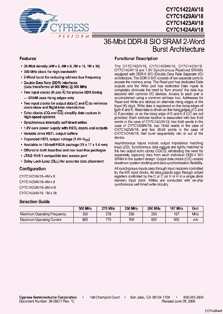 CY7C1424AV18_4679078.PDF Datasheet