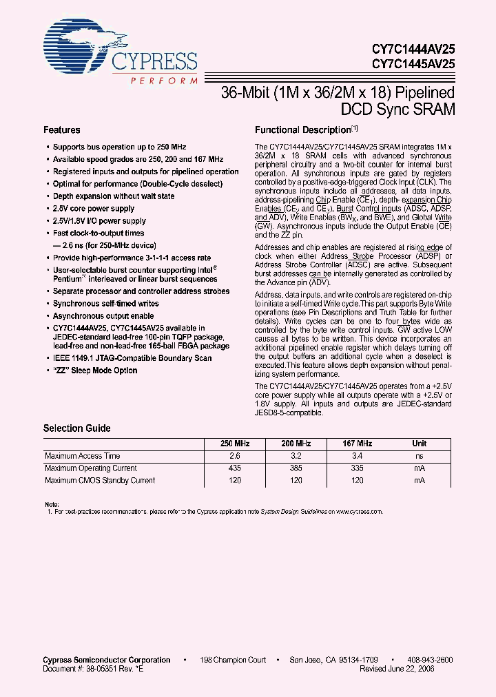 CY7C1444AV25_4185987.PDF Datasheet