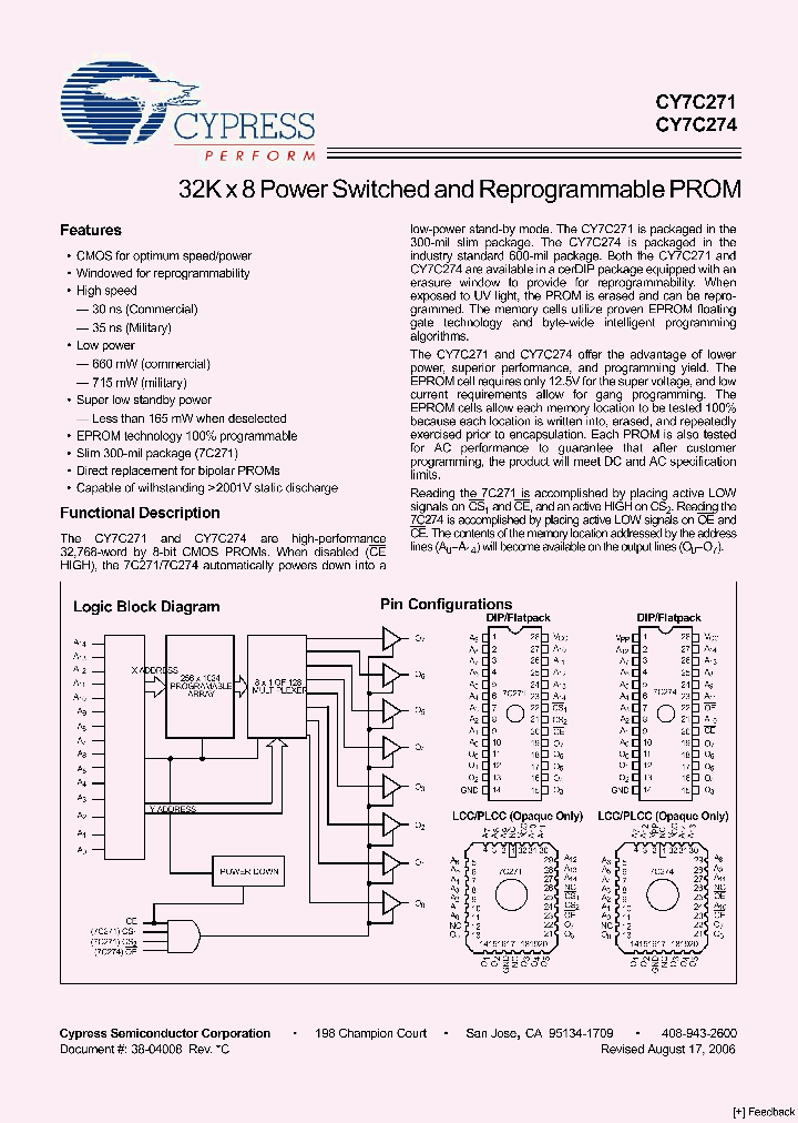 CY7C274_4702933.PDF Datasheet