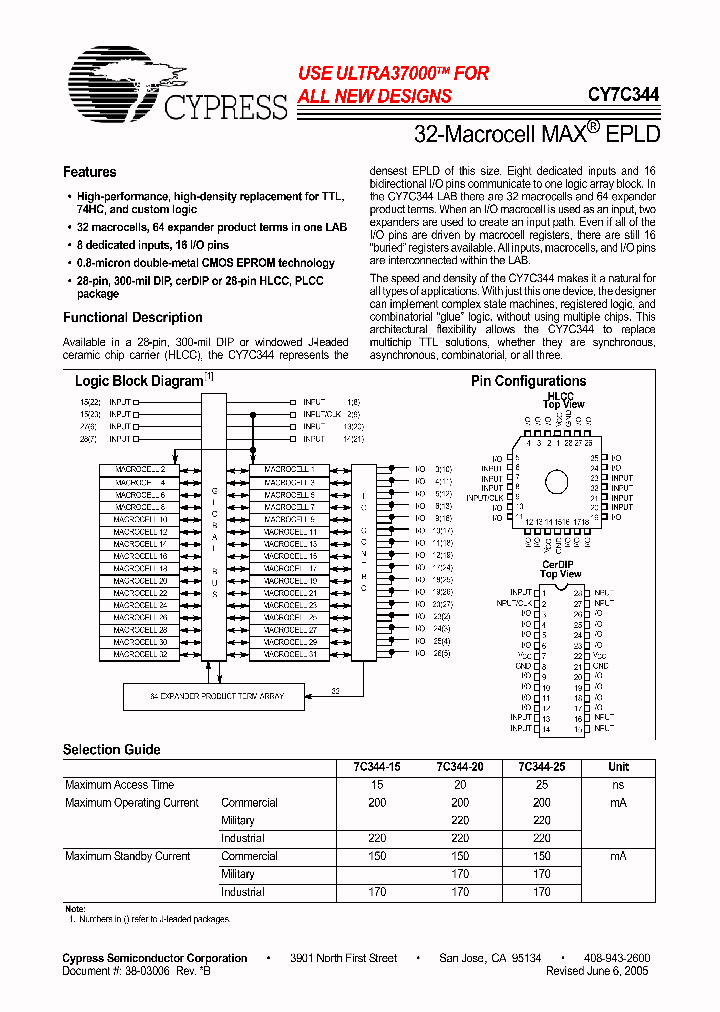 CY7C34405_4914598.PDF Datasheet