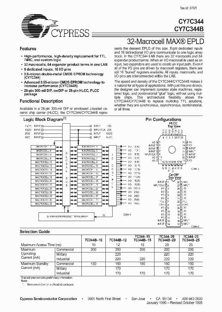CY7C344B-12PCPI_4280815.PDF Datasheet