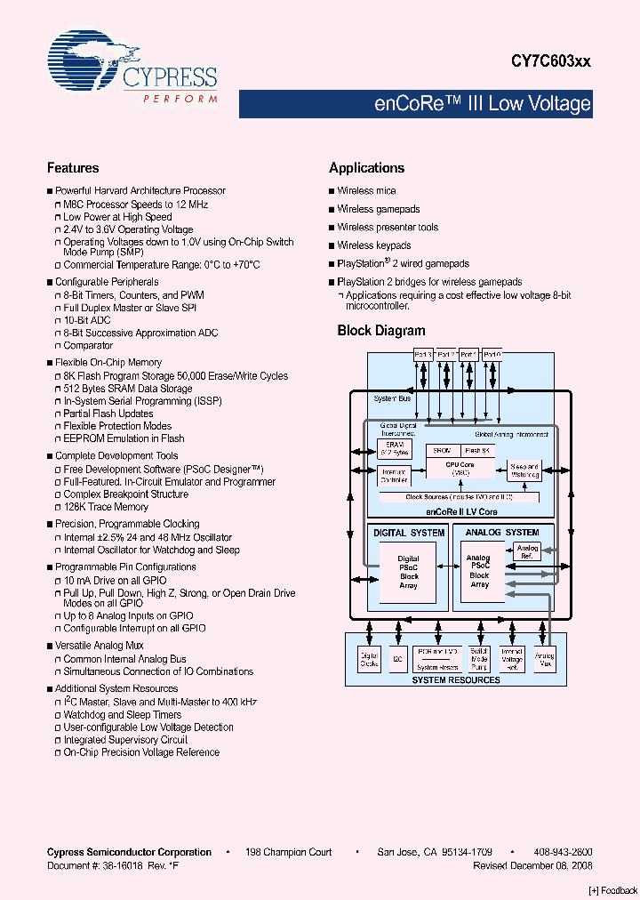 CY7C603XX09_4791625.PDF Datasheet