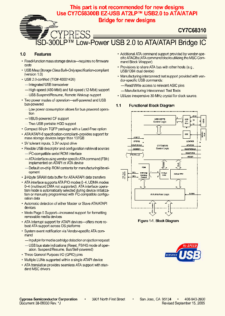 CY7C6831005_4489195.PDF Datasheet