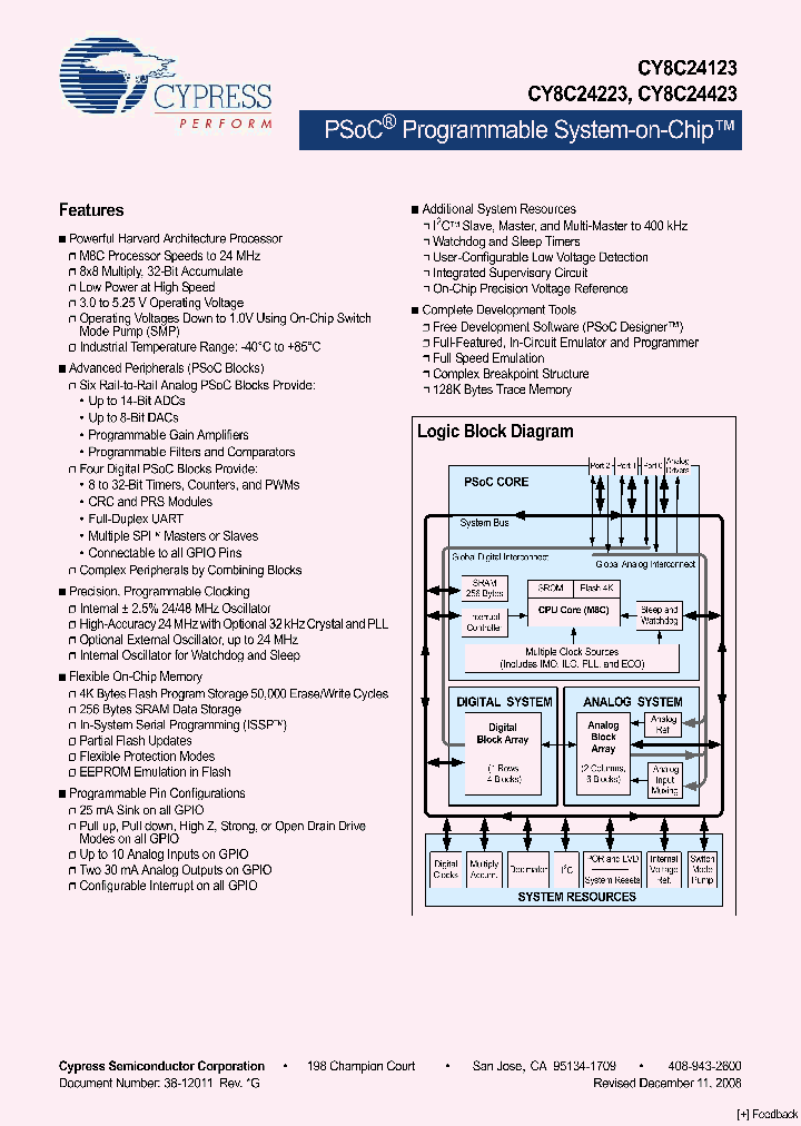 CY8C24423-24LFI_4583525.PDF Datasheet