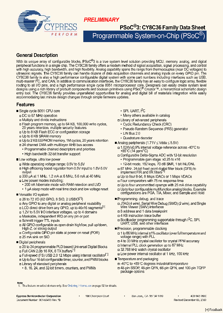 CY8C3665LTI-001_4525441.PDF Datasheet