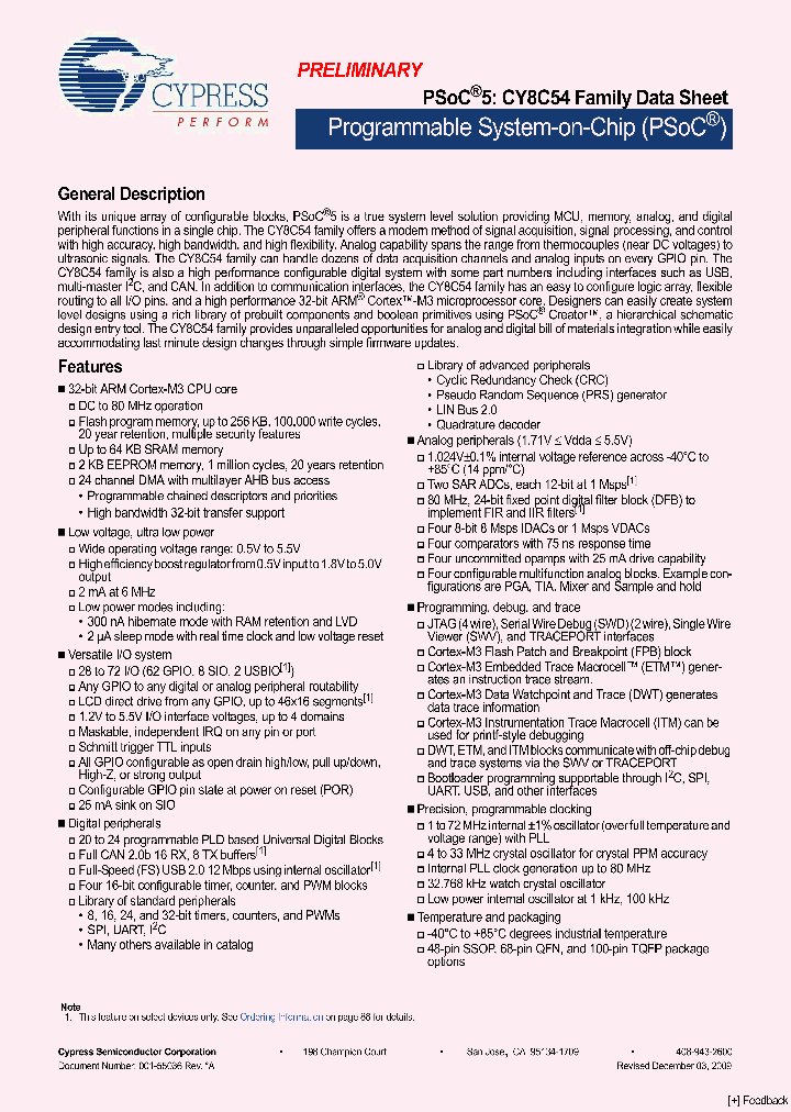 CY8C5487LTI-007_4525445.PDF Datasheet