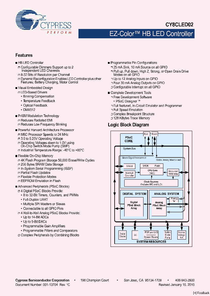 CY8CLED02_4643494.PDF Datasheet