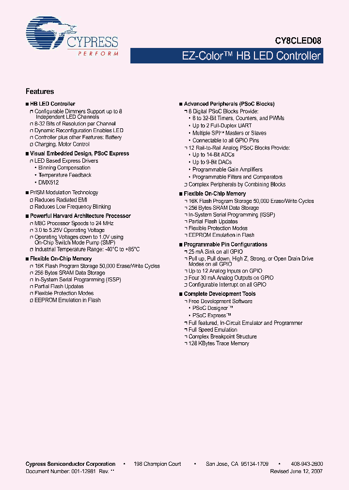 CY8CLED08-48LFXI_4175280.PDF Datasheet