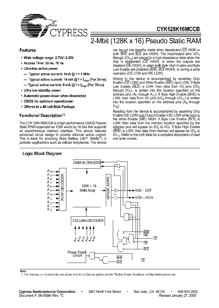 CYK128K16MCCBU-55BVI_4175351.PDF Datasheet