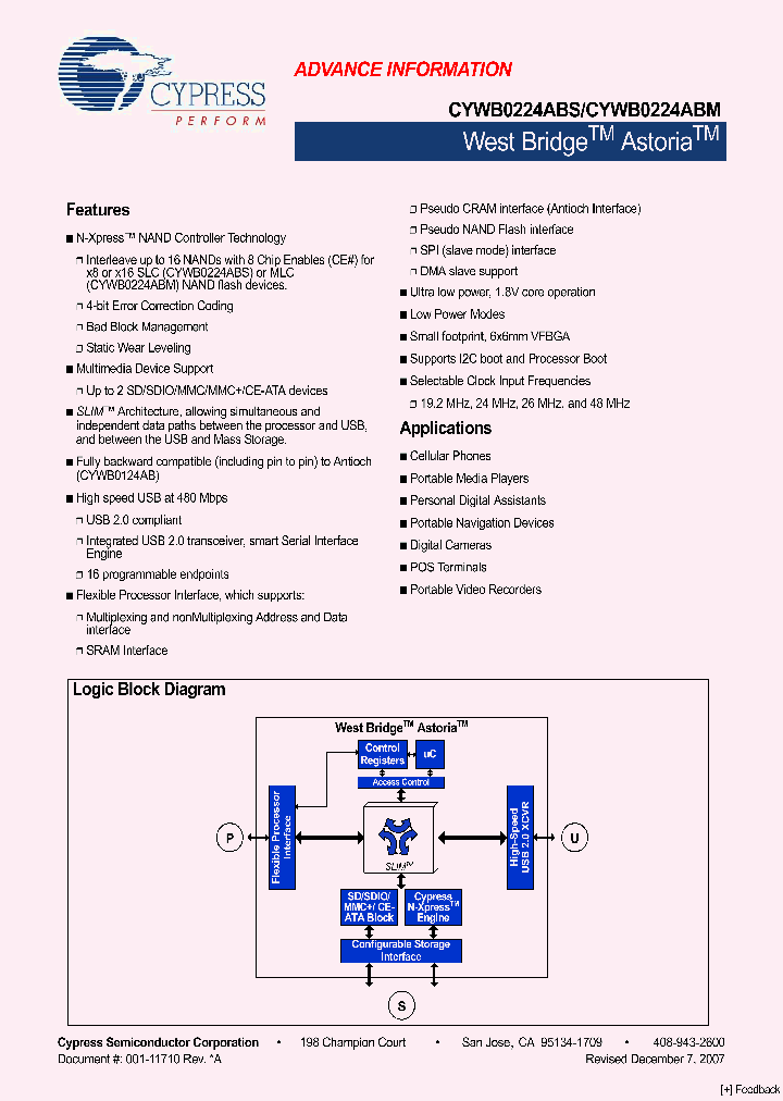 CYWB0224ABM-BVXI_4229920.PDF Datasheet