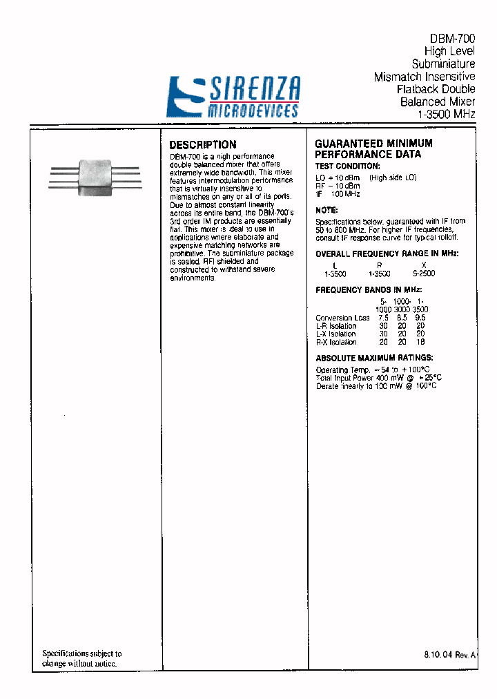 DBM-700_4794015.PDF Datasheet