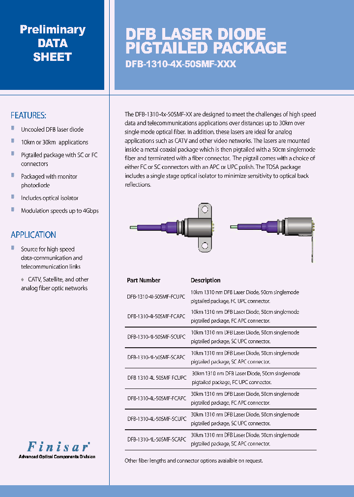 DFB-1310-4I-50SMF-FCAPC_4511167.PDF Datasheet