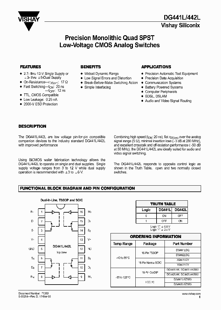 DG441LAK883_4251429.PDF Datasheet