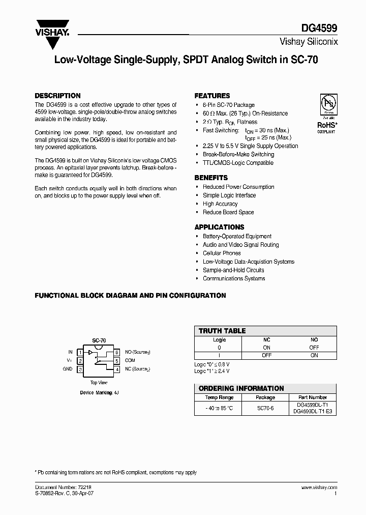 DG4599DL-T1_4365918.PDF Datasheet