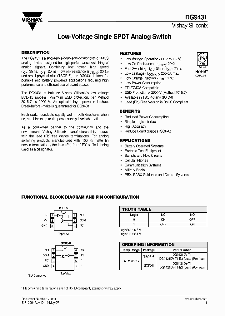 DG9431DV-T1_4769695.PDF Datasheet