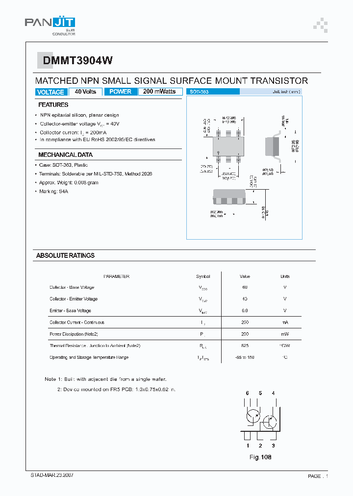 DMMT3904W_4220690.PDF Datasheet