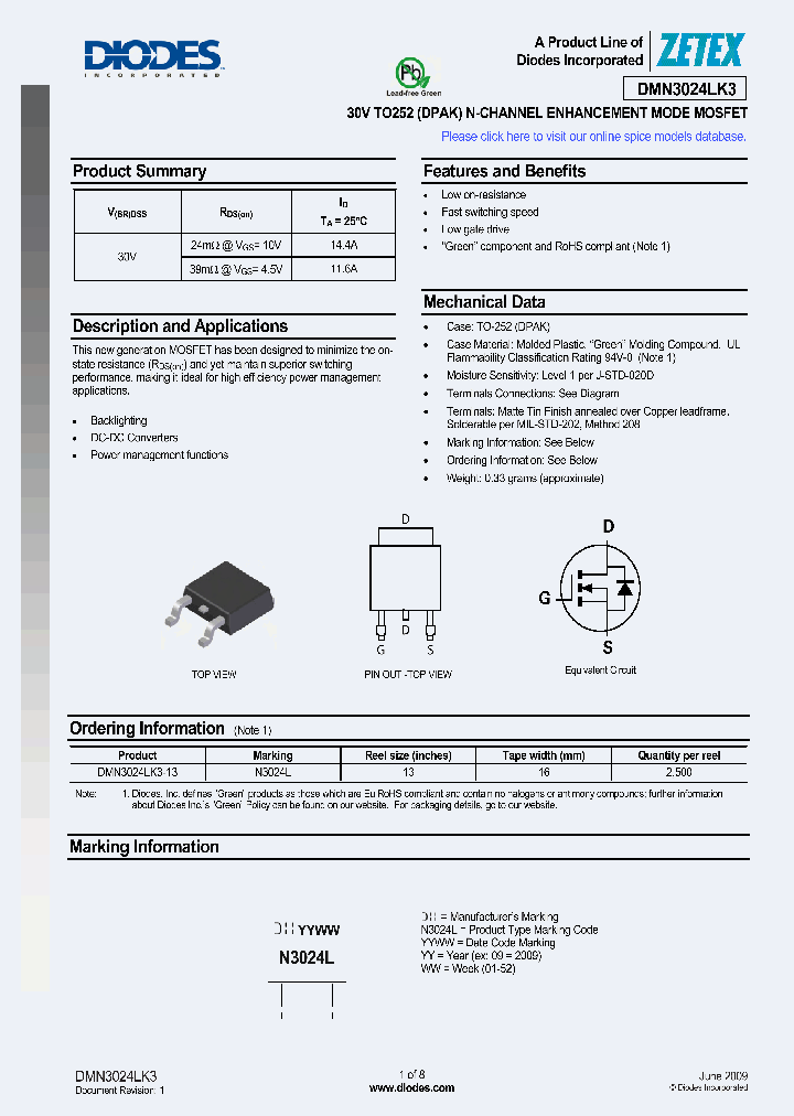 DMN3024LK3_4460856.PDF Datasheet
