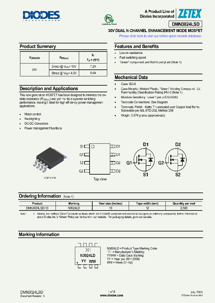 DMN3024LSD_4460858.PDF Datasheet