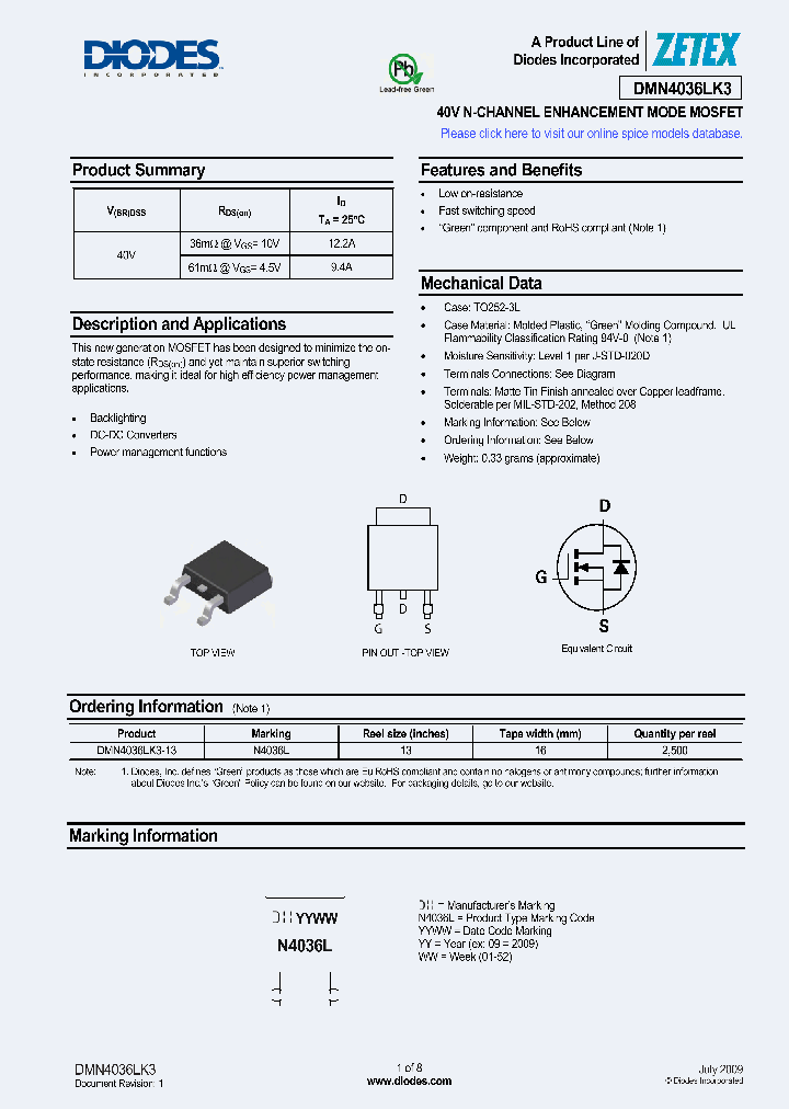 DMN4036LK3_4463244.PDF Datasheet