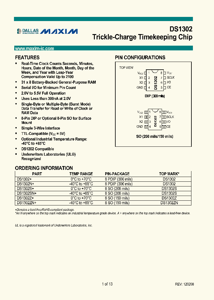 DS1302_4270419.PDF Datasheet