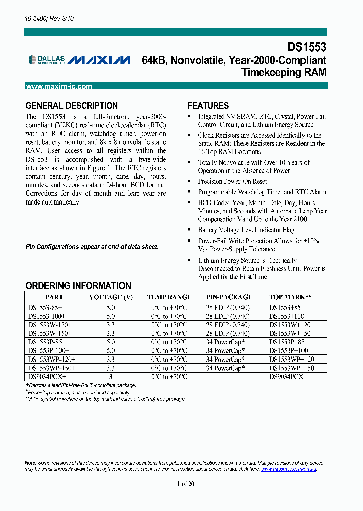 DS1553P-100_4914008.PDF Datasheet