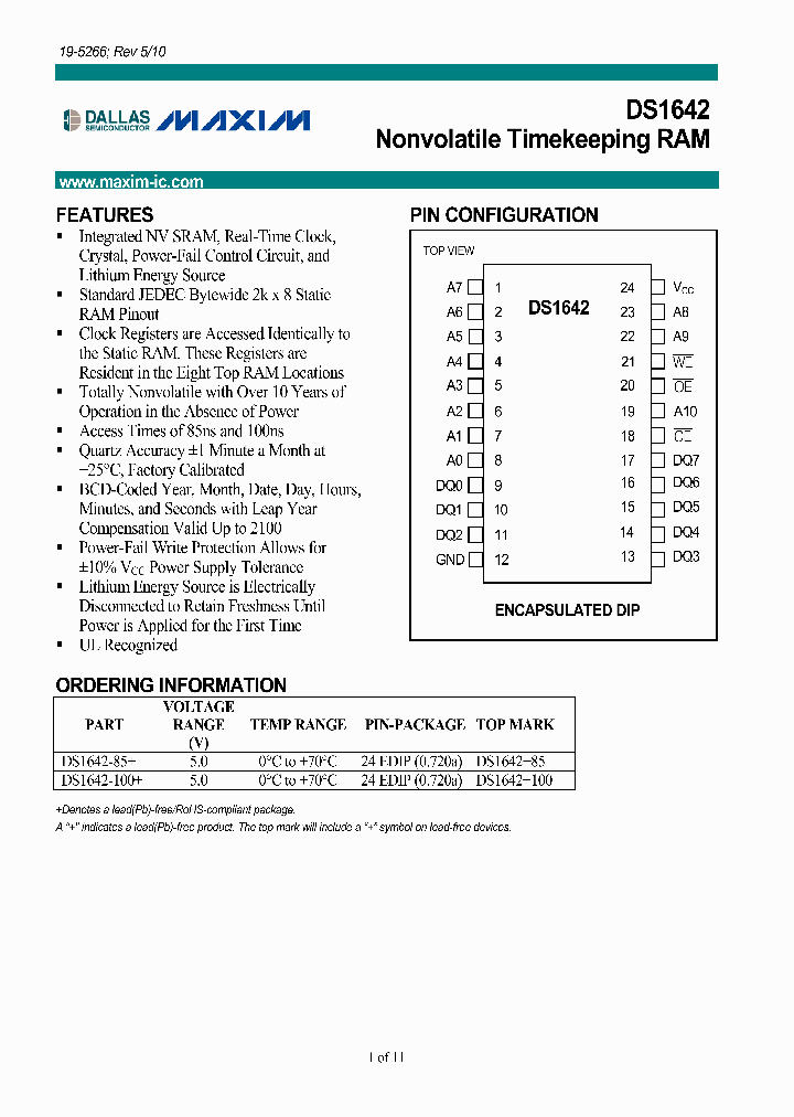 DS1642-100_4649515.PDF Datasheet