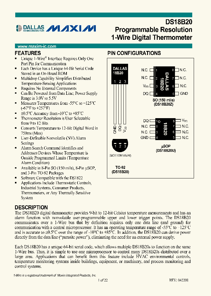 DS18B20-SL_4222429.PDF Datasheet