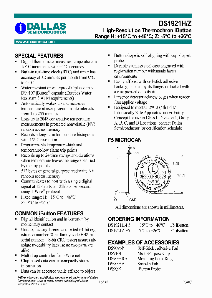 DS1921H_4187320.PDF Datasheet