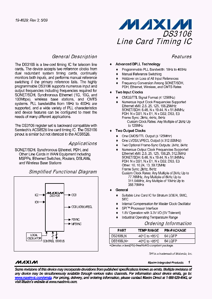 DS3106LN_4725180.PDF Datasheet