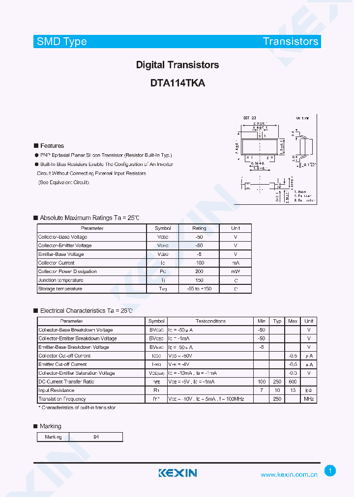 DTA114TKA_4335320.PDF Datasheet