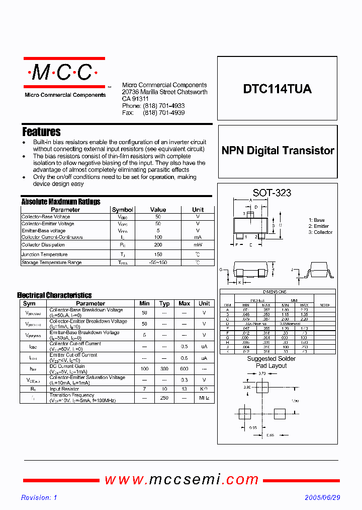 DTC114TUA_4347771.PDF Datasheet