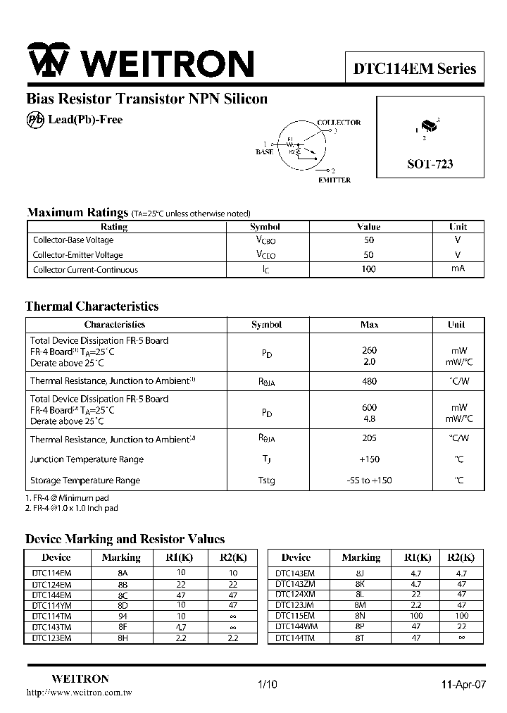 DTC144EM_4594376.PDF Datasheet