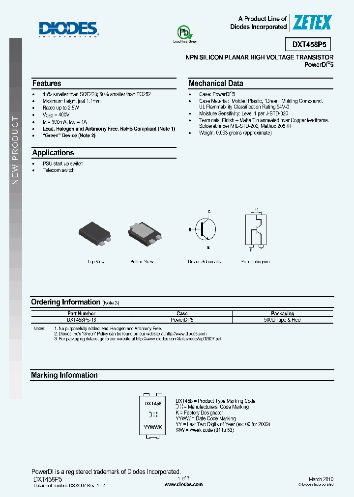 DXT458P5-13_4551137.PDF Datasheet